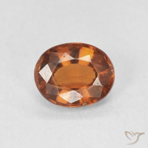 1.23ct 天然 Medium Dark-Orange ヘソナイトガーネット, 楕円形, VS