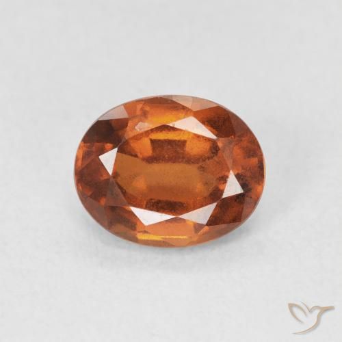 1.59ct 天然 Medium Dark-Orange ヘソナイトガーネット, 楕円形, VS