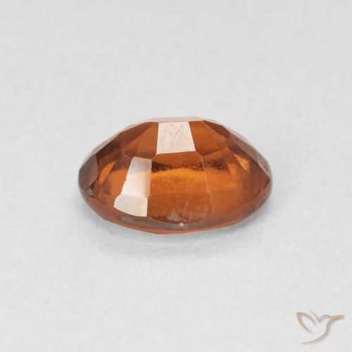 1.59カラットの天然Medium Dark-Orangeヘソナイトガーネット、楕円形、VS