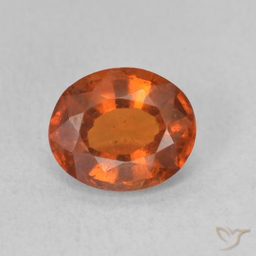 1.52ct 天然 赤みがかったオレンジ ヘソナイトガーネット, 楕円形, VS-SI