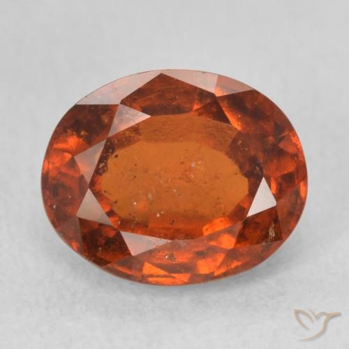 2.59ct 天然 ミディアムオレンジ ヘソナイトガーネット, 楕円形, VS-SI