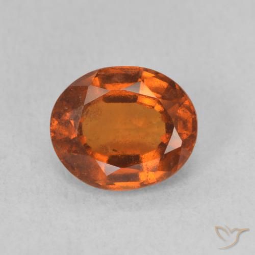 1.78ct 天然 アンバーオレンジ ヘソナイトガーネット, 楕円形, VS-SI