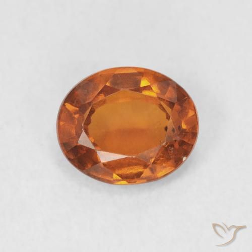 1.32ct 天然 ディープオレンジ ヘソナイトガーネット, 楕円形, VS