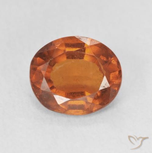 2.36ct 天然 赤みがかったオレンジ ヘソナイトガーネット, 楕円形, VS