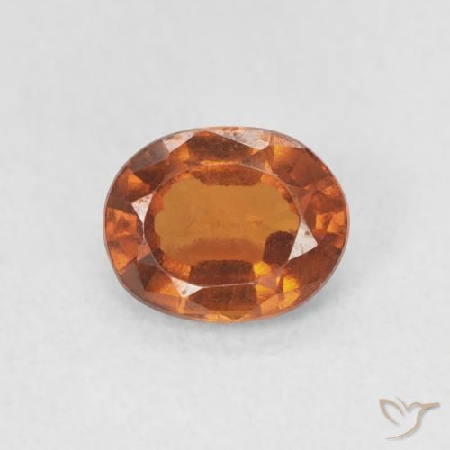 1.18ct 天然 Medium Dark-Orange ヘソナイトガーネット, 楕円形, VS