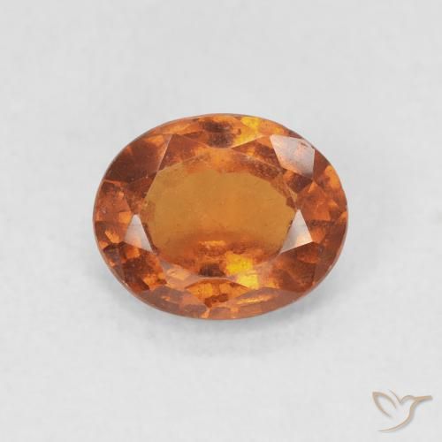 1.45ct 天然 黄色がかったオレンジ ヘソナイトガーネット, 楕円形, VS