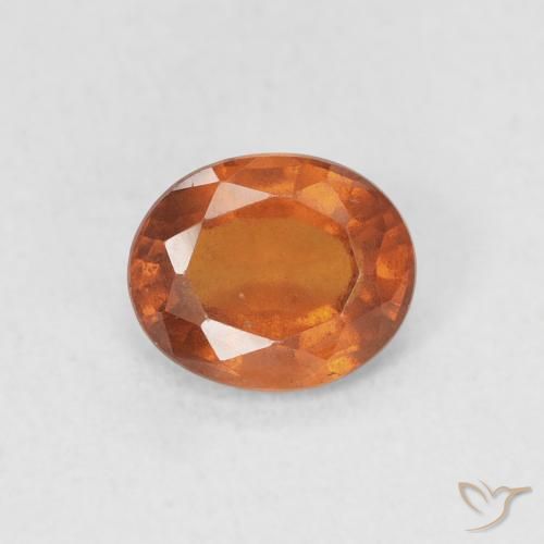 1.27ct 天然 アンバーオレンジ ヘソナイトガーネット, 楕円形, VS
