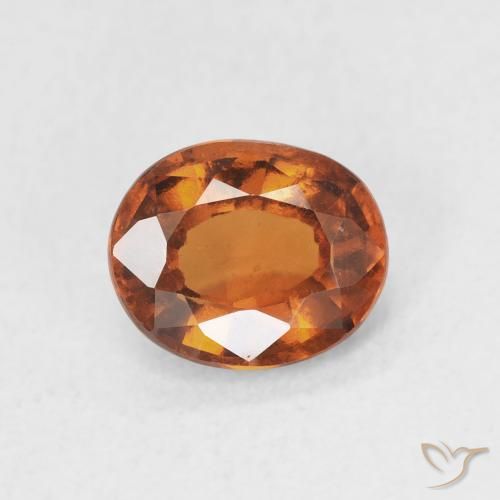 1.48ct 天然 Medium Dark-Orange ヘソナイトガーネット, 楕円形, VS