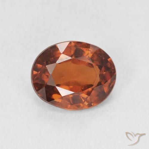 1.47ct 天然 ミディアムオレンジ ヘソナイトガーネット, 楕円形, VVS-VS
