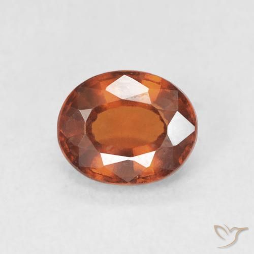 1.57ct 天然 アンバーオレンジ ヘソナイトガーネット, 楕円形, VVS-VS