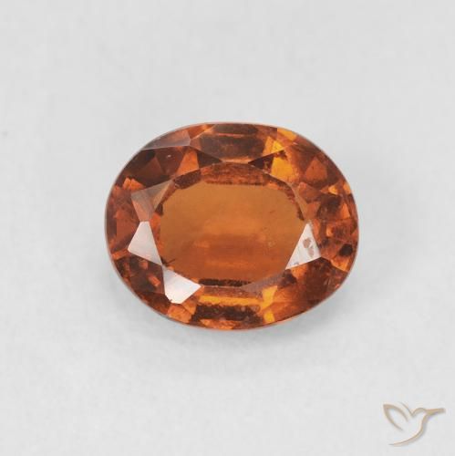 1.48ct 天然 ディープオレンジ ヘソナイトガーネット, 楕円形, VS-SI