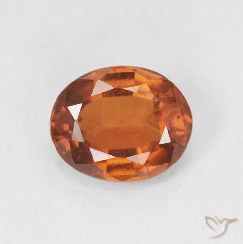 1.71ct 天然 ディープオレンジ ヘソナイトガーネット, 楕円形, VS-SI