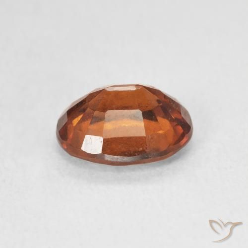 1.69カラットの天然Medium Dark-Orangeヘソナイトガーネット、楕円形、VS-SI
