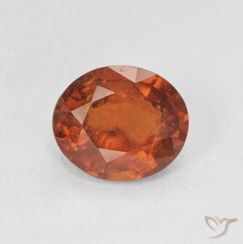 1.99ct 天然 赤みがかったオレンジ ヘソナイトガーネット, 楕円形, VS-SI