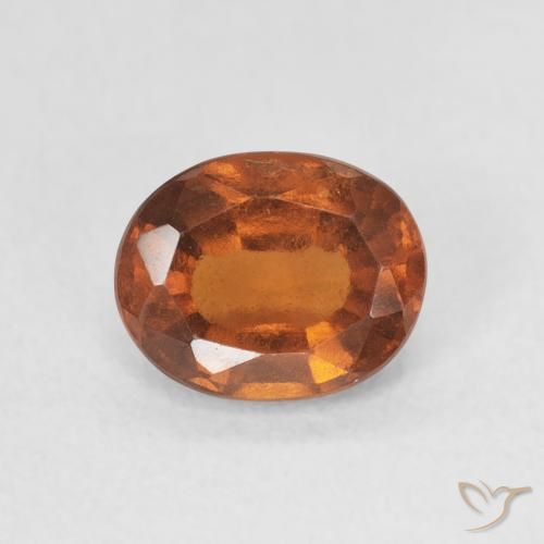 1.13ct 天然 ディープオレンジ ヘソナイトガーネット, 楕円形, VVS-VS