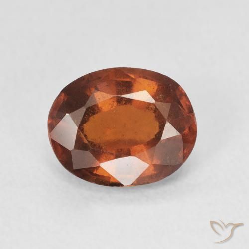 1.32ct 天然 Medium Dark-Orange ヘソナイトガーネット, 楕円形, VS-SI
