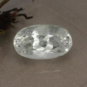 5.18カラットの天然薄いグリーンヒデナイト（12.8×7.6 mm・オーバルカット）