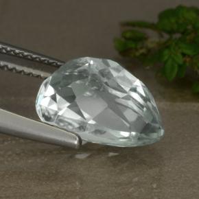 5.90カラットの天然ライトグリーンヒデナイト、洋梨の形、VVS-VS