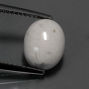 2.32カラットの天然灰色がかった白ハウライト（10×8 mm・オーバルカット）