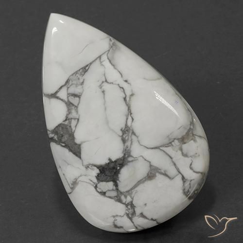 67.87ct 天然 灰色がかった白 ハウライト, 洋梨の形, オペーク