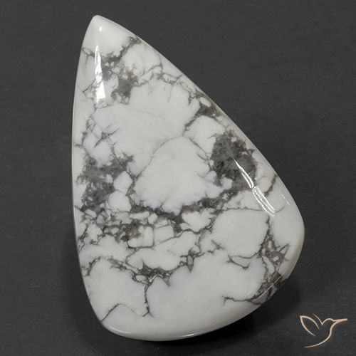 75.33ct 天然 灰色がかった白 ハウライト, 洋梨の形, オペーク