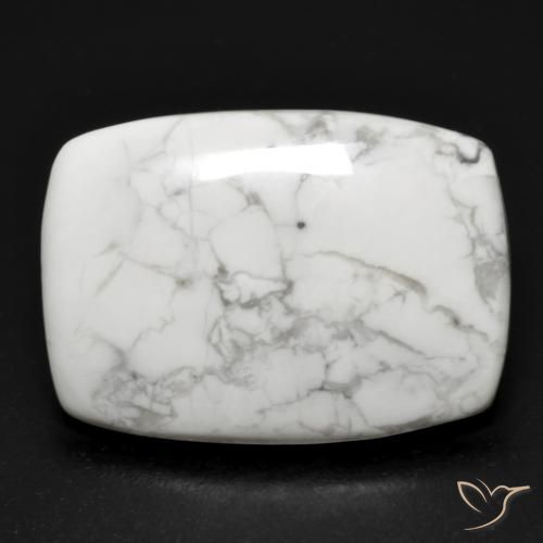 15.83ct 天然 灰色がかった白 ハウライト, クッション, オペーク