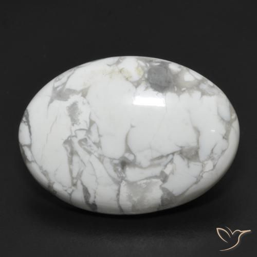 15.18ct 天然 灰色がかった白 ハウライト, 楕円形, オペーク