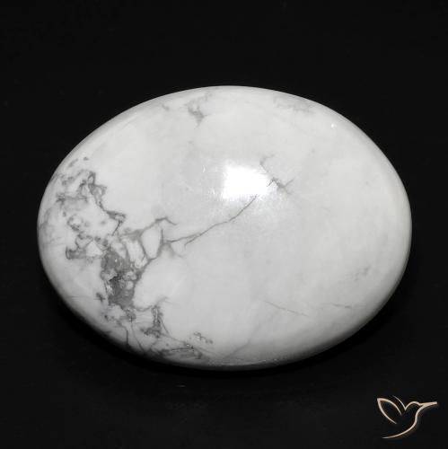 15.06ct 天然 灰色がかった白 ハウライト, 楕円形, オペーク