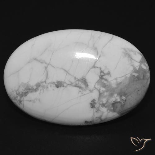 21.55ct 天然 灰色がかった白 ハウライト, 楕円形, オペーク