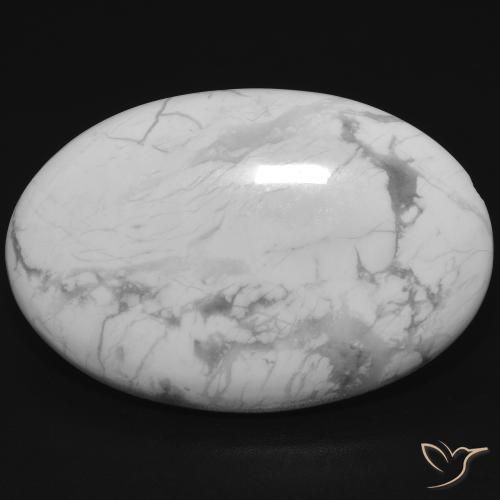 25.79ct 天然 灰色がかった白 ハウライト, 楕円形, オペーク