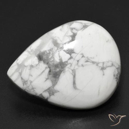 17.67ct 天然 灰色がかった白 ハウライト, 洋梨の形, オペーク