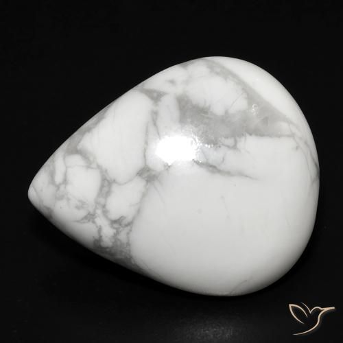 18.33ct 天然 灰色がかった白 ハウライト, 洋梨の形, オペーク