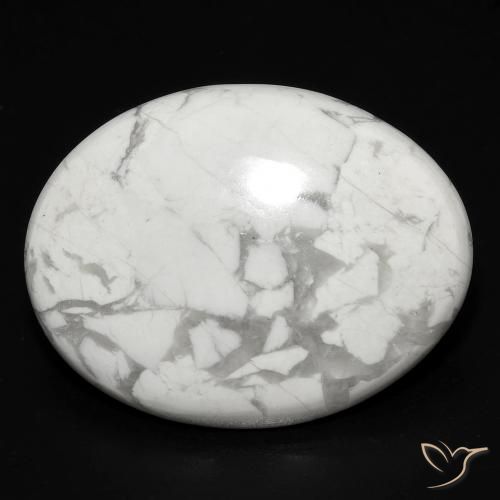 17.91ct 天然 灰色がかった白 ハウライト, 楕円形, オペーク