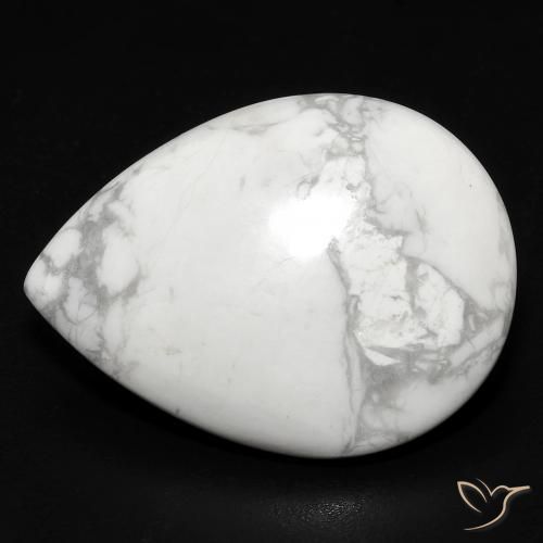 15.79ct 天然 灰色がかった白 ハウライト, 洋梨の形, オペーク