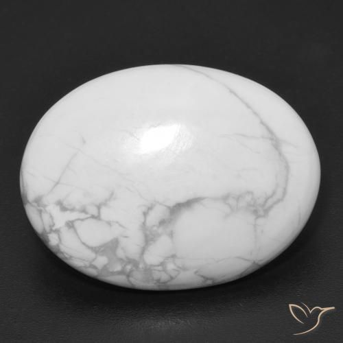 16.38ct 天然 灰色がかった白 ハウライト, 楕円形, オペーク