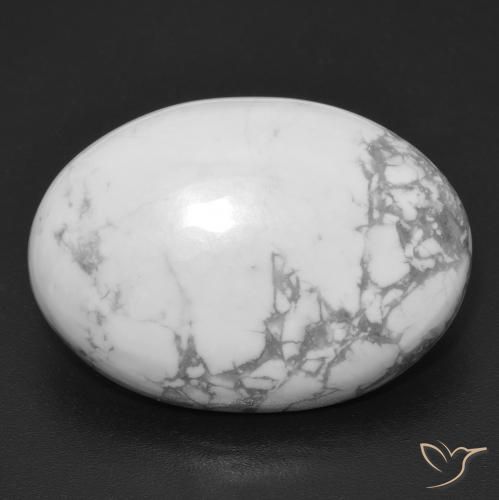 20.77ct 天然 灰色がかった白 ハウライト, 楕円形, オペーク