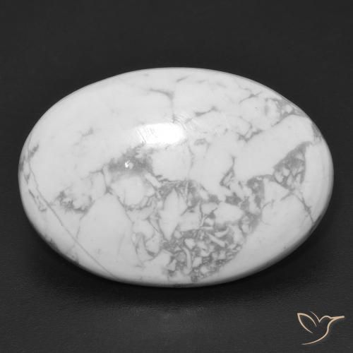 20.46ct 天然 灰色がかった白 ハウライト, 楕円形, オペーク