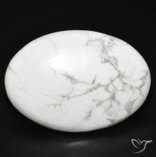 31.08ct 天然 灰色がかった白 ハウライト, 楕円形, オペーク