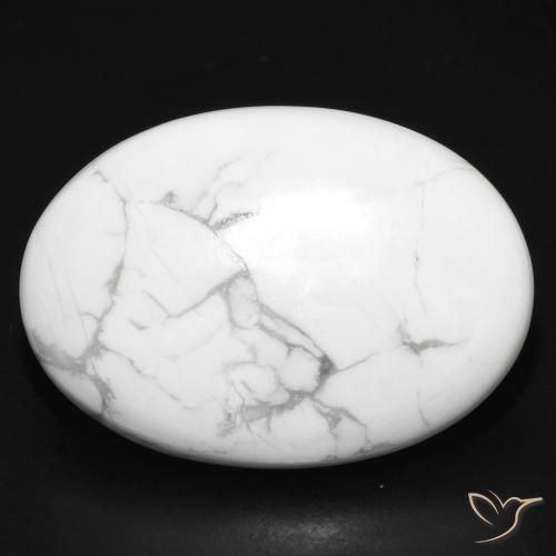 32.88ct 天然 灰色がかった白 ハウライト, 楕円形, オペーク