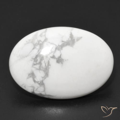 14.05ct 天然 灰色がかった白 ハウライト, 楕円形, オペーク