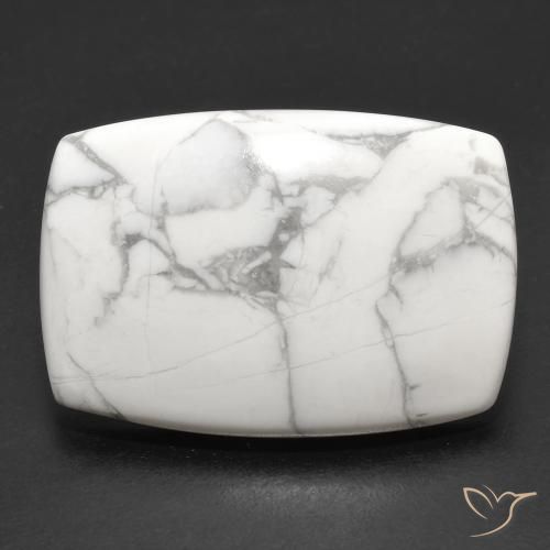 21.38ct 天然 灰色がかった白 ハウライト, クッション, オペーク