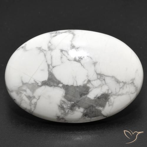 26.30ct 天然 灰色がかった白 ハウライト, 楕円形, オペーク