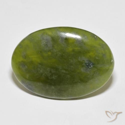 39.90ct 天然 ミディアムグリーン アイドクレース, 楕円形, オペーク