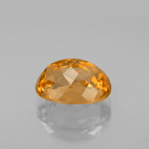 3.84カラットの天然ゴールデンオレンジインペリアルトパーズ（10.3×8.3 mm・オーバルカット）