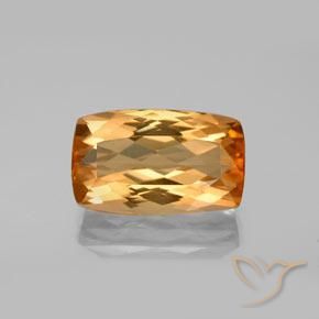 5.45ct 天然 オレンジブラウン インペリアルトパーズ, クッション, VVS