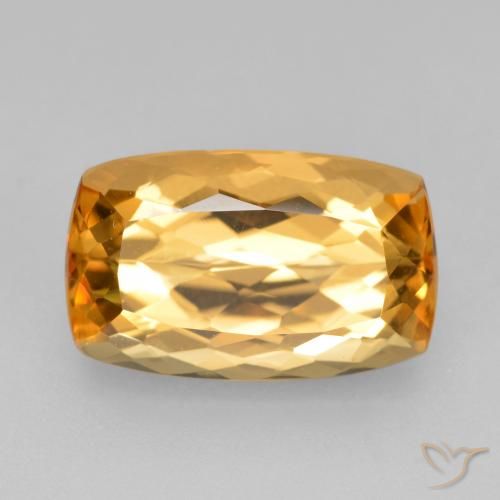 4.48ct 天然 鮮やかなオレンジ インペリアルトパーズ, クッション, VVS