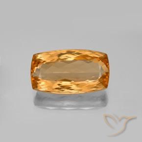 6.99ct 天然 ミディアムオレンジ インペリアルトパーズ, クッション, VVS