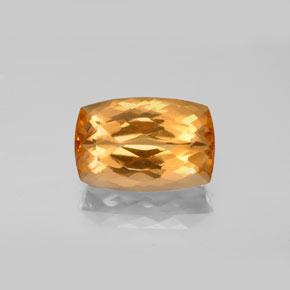 4.63カラットの天然濃いオレンジインペリアルトパーズ（12.1×8.2 mm・クッションカット）