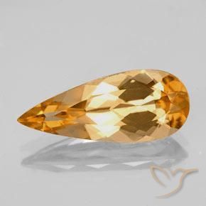3.79ct 天然 タイガーオレンジ インペリアルトパーズ, 洋梨の形, VVS-VS