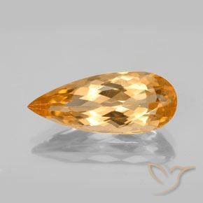 5.41ct 天然 濃いオレンジ インペリアルトパーズ, 洋梨の形, VS
